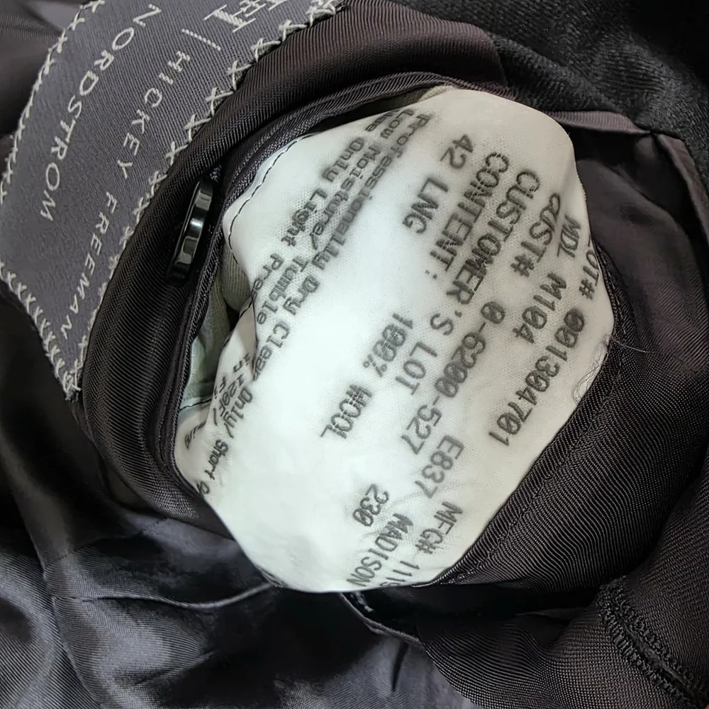 Loro Piana x Hickey Freeman Gray Wool Blazer Sport Coat Men’s 42L
